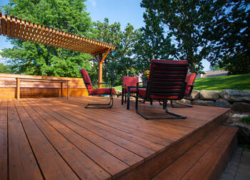 Deck staining in Saugus, MA by Danieli Painting.